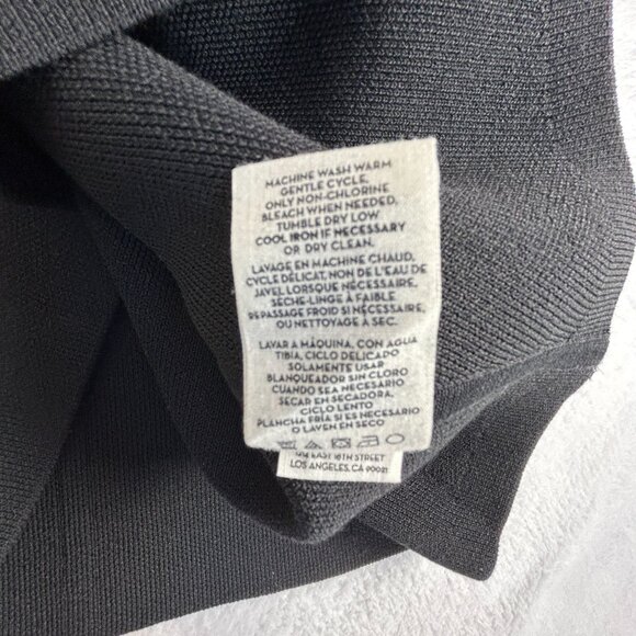 J Brand Womens Black 3/4 Sleeve Crew Neck Knit Top XS Pullover High-Low Hem - Picture 5 of 8